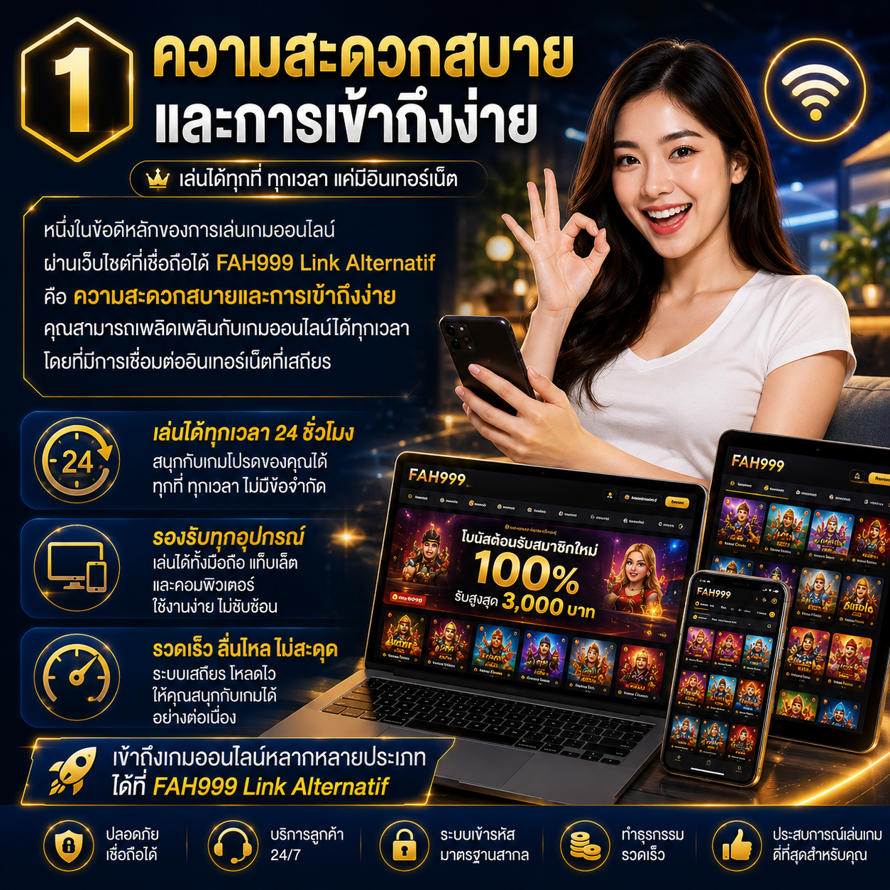 fah999 ความสะดวกสบายและการเข้าถึงง่าย