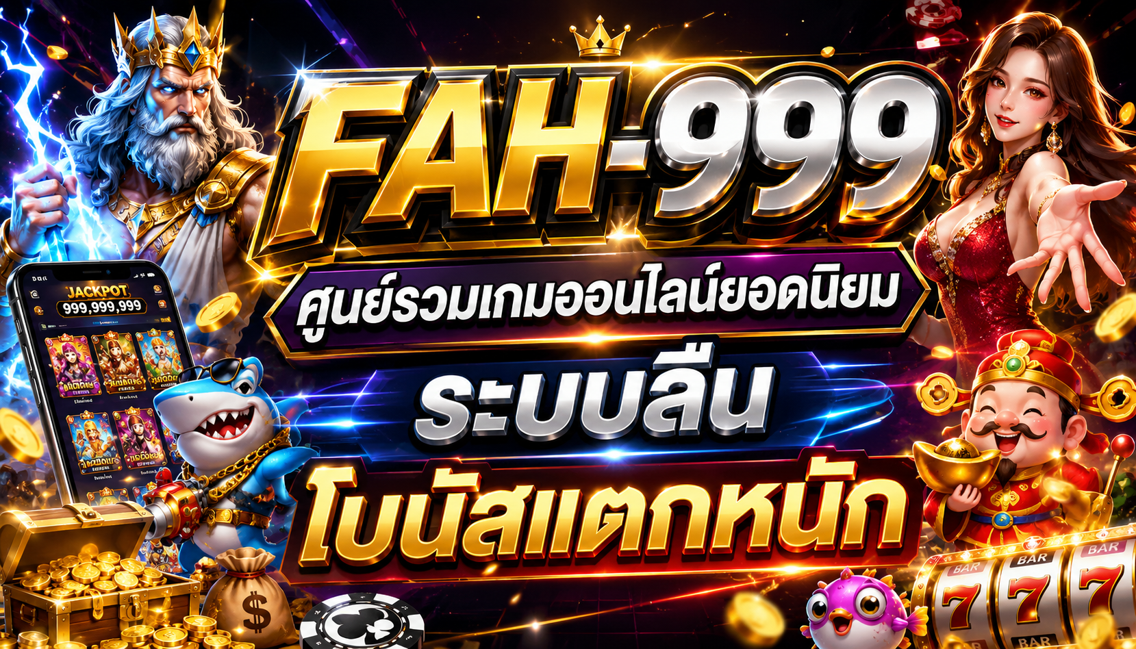 FAH-999 ศูนย์รวมเกมออนไลน์ยอดนิยม ระบบลื่น โบนัสแตกหนัก